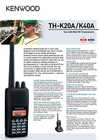 TH-K20E/K40E Brochure
