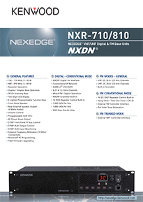 NXR-810 Brochure