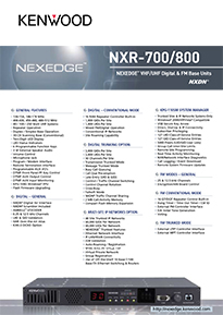 NXR-800HK/HK2/K Brochure